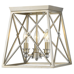 Trestle Antique Silver Flush Mount by Z-Lite