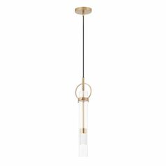 Chloe LED Mini Pendant in Brass by Evolv by Justice Design Group