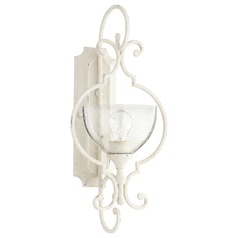 Ansley Wall Sconce in Persian White with Clear Seeded Glass by Quorum Lighting