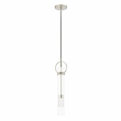 Chloe LED Mini Pendant in Nickel by Evolv by Justice Design Group