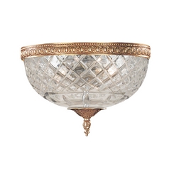 Richmond Crystal Flush Mount in Olde Brass by Crystorama Lighting
