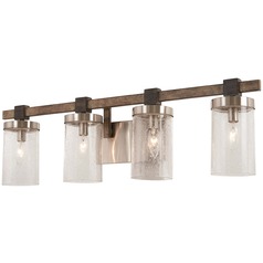 Bridlewood Stone Grey with brushed Nickel Bathroom Light by Minka Lavery