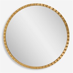 Dandridge 42-Inch Round Mirror in Gold by Uttermost Lighting