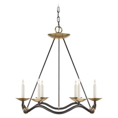 Barry Goralnick Choros Chandelier in Aged Iron by Visual Comfort Signature