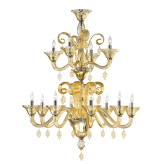 Cyan Design Treviso Chrome with Amber Chandelier