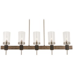 Grey with brushed Nickel Linear Chandelier by Minka Lavery