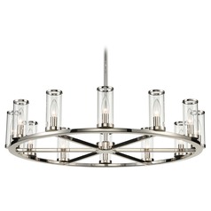 Revolve 32.75-Inch Chandelier in Polished Nickel by Alora Lighting