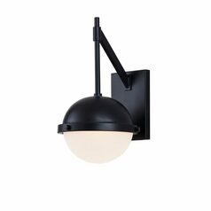 Bowery LED Outdoor Wall Light in Black by Evolv by Justice Design Group