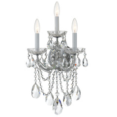 Crystorama Lighting Maria Theresa Polished Chrome Sconce