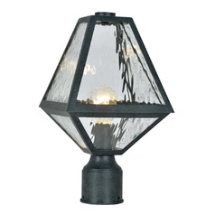 Brian Patrick Flynn Glacier Post Light in Black Charcoal by Crystorama Lighting