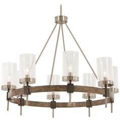 Bridlewood Stone Grey with brushed Nickel Chandelier by Minka Lavery