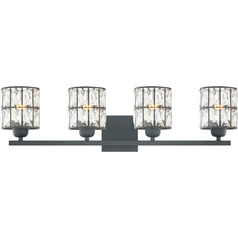 Gibson 29.50-Inch Vanity Light in Matte Black by Quoizel Lighting