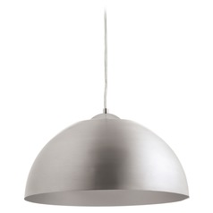LED Satin Aluminum Dome Pendant by Progress Lighting