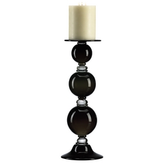 Black Globe Black & Clear Candle Holder by Cyan Design