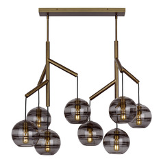 Sean Lavin Sedona Double LED Chandelier in Aged Brass by Visual Comfort Modern
