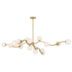 Curven 16-Light Chandelier in Legacy Brass by Minka Lavery