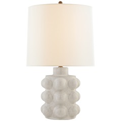 Aerin Vedra Medium Table Lamp in Bone Craquelure by Visual Comfort Signature