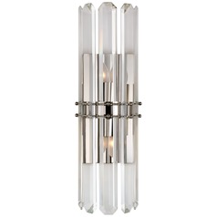 Aerin Bonnington Tall Sconce in Polished Nickel by Visual Comfort Signature