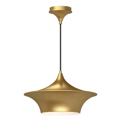 Alora Lighting Emiko Brushed Gold Pendant Light with Bell Shade