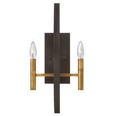 Euclid 2-Light Spanish Bronze Sconce by Hinkley Lighting