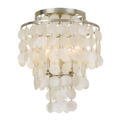 Brielle 13-Inch Semi-Flush in Antique Silver by Crystorama Lighting