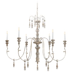 Suzanne Kasler Michele Medium Chandelier in White by Visual Comfort Signature