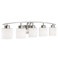 Bathroom Wall Light with White Oval Glass