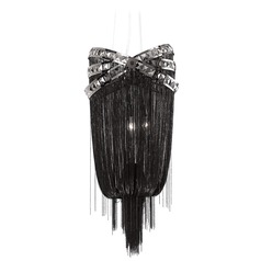 Wilshire Blvd. Black Chrome & Smoke Crystal Pendant by Avenue Lighting