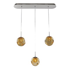 Meteor Chrome Multi-Light Pendant by Kalco Lighting
