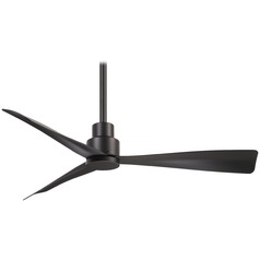 Simple 44-Inch Wet Location Ceiling Fan in Coal by Minka Aire