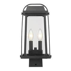 Millworks Black Post Light by Z-Lite