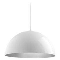 LED White Dome Pendant by Progress Lighting