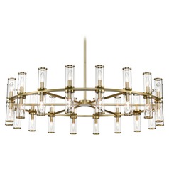 Revolve Natural Brass Chandelier by Alora Lighting