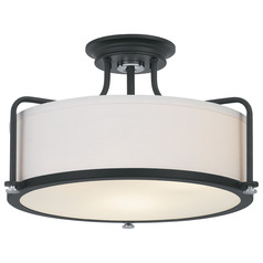 Rigel 17.50-Inch Semi-Flush Mount in Earth Black by Quoizel Lighting