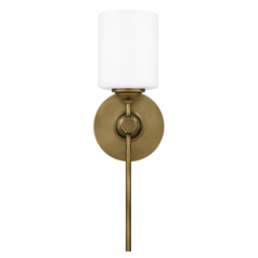 Aria Sconce in Weathered Brass by Quoizel Lighting