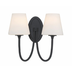 Juno Wall Sconce in Black Forged by Crystorama Lighting