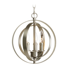 Equinox Orb Pendant in Burnished Silver by Progress Lighting