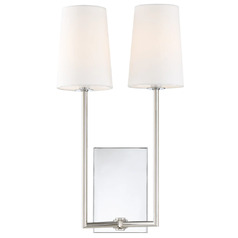 Lena 18-Inch Double Sconce in Polished Chrome by Crystorama Lighting