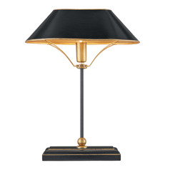 Currey and Company Daphne Black & Antique Gold Table Lamp with Oval Shade