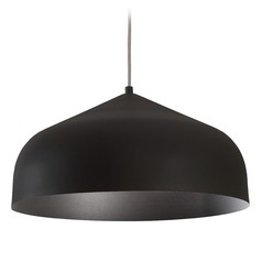 Helena 17-Inch LED Mini Pendant in Black with Black Interior by Kuzco Lighting