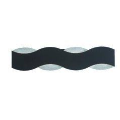 Vaughan 24-In LED Vanity Light in Silver & Black by Eurofase Lighting