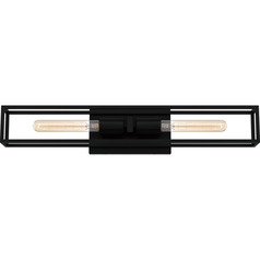 Leighton Matte Black Bathroom Light by Quoizel Lighting