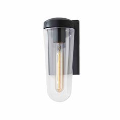 Hudson Outdoor Wall Light in Black by Evolv by Justice Design Group