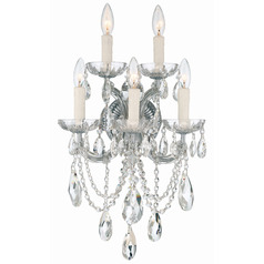 Crystorama Lighting Maria Theresa Polished Chrome Sconce
