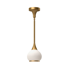 Alora Lighting Hazel Aged Gold Mini-Pendant Light with Bowl / Dome Shade