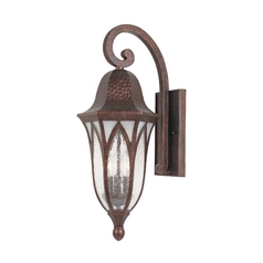 Frosted Seeded Glass Outdoor Wall Light Copper Designers Fountain Lighting