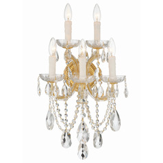 Crystorama Lighting Maria Theresa Gold Sconce