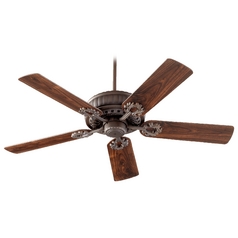 Empress 52-Inch Oiled Bronze Ceiling Fan with Walnut Blades by Quorum Lighting