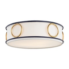 Jade Gold Leaf & Navy Flush Mount by Mitzi by Hudson Valley