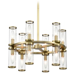 Revolve Natural Brass Chandelier by Alora Lighting